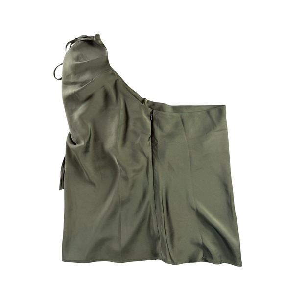 NWT Anthropologie Women's Asymmetric Halter Top Olive Green Size L - Picture 7 of 9